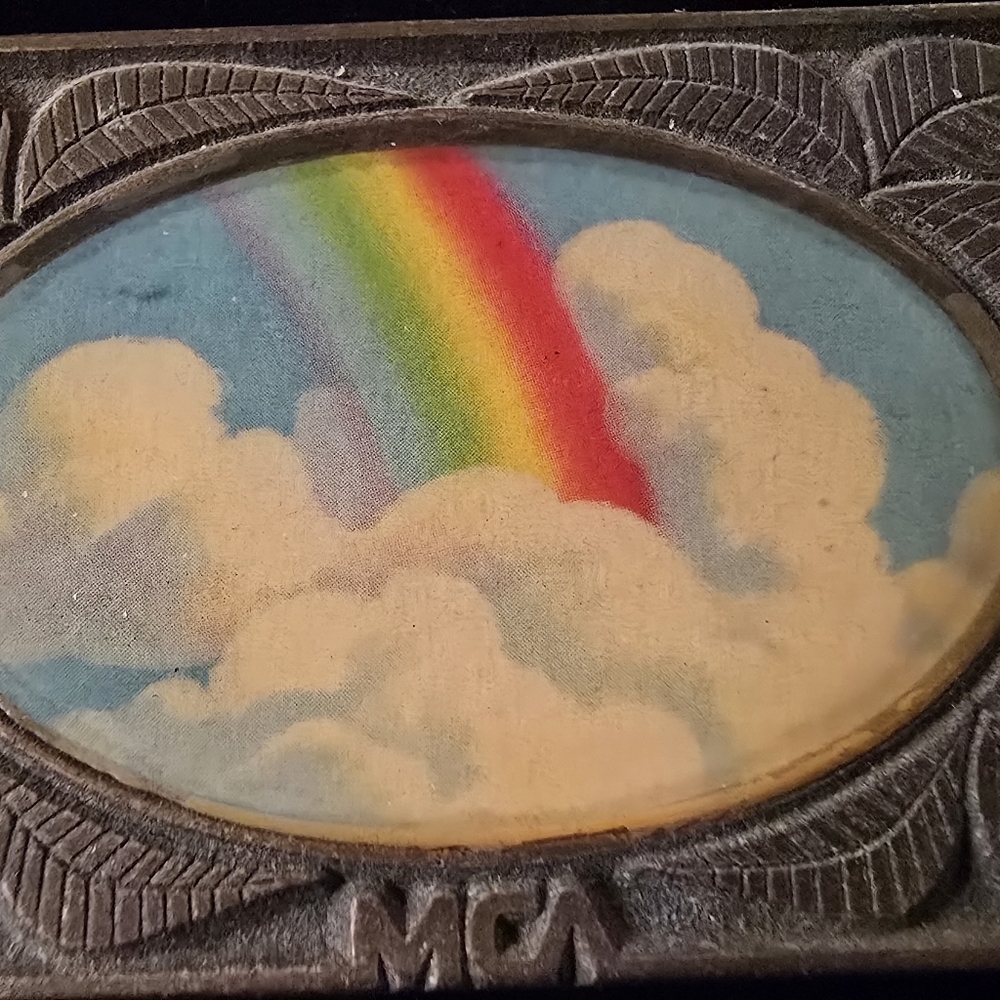 JIMM WATSON 1975 LEGENDARY BUCKLES MCA RECORDS RAINBOW IN THE CLOUDS BELT BUCKLE - Picture 4 of 8